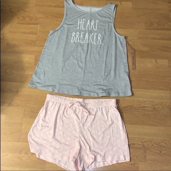 Rae Dunn Heart Breaker PJ set various sizes - Picture 3 of 4